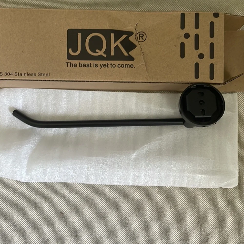 Matte Black Hand Towel Holder, Stainless Steel wall mount 9 in NWT NIB